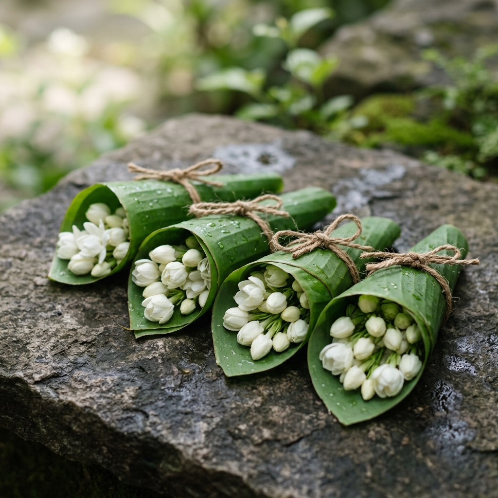 Daily Temple Subscription Parcels with fresh jasmine